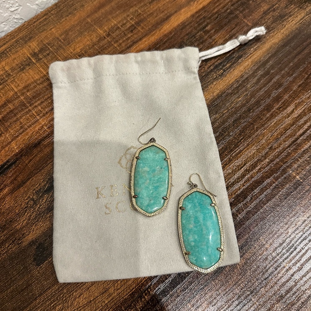 Kendra Scott Turquoise Stone Drop Earrings - Women Jewelry